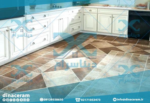خرید سرامیک کف آشپزخانه طرح پارکت