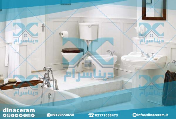 فروش کاشی و سرامیک ساده سفید سرویس بهداشتی