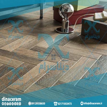کاشی طرح پارکت قهوه ای رنگ 80*80